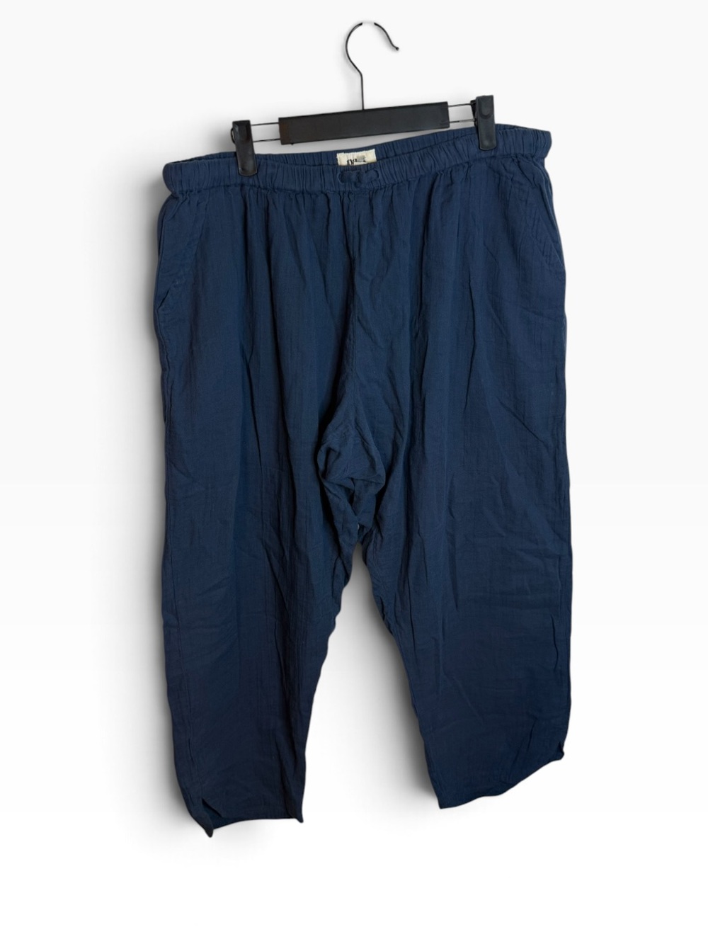 Pact Organic Coastal Double Gauze Navy Blue Tapered Pull-On Pant